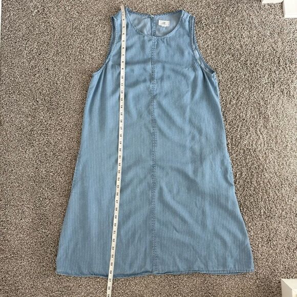 THREAD + SUPPLY | Blue Sleeveless Dress with Pockets - Picture 11 of 12